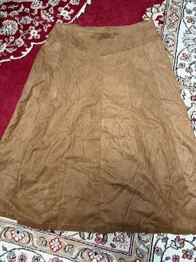 Coldwater Creek Camel Brown A-Line Skirt